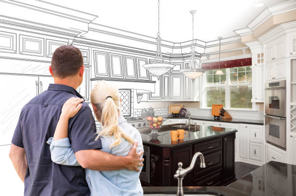 Custom kitchen cabinets installed in a Englishtown home
